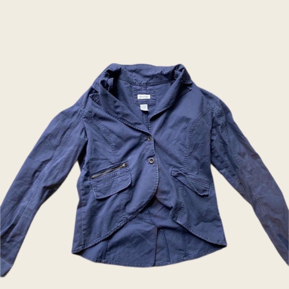 blue button up